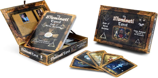 The Illuminati Tarot: Keys of Secret Societies by Casey DuHamel – 78-card deck and 176-page guidebook exploring Tarot's connections with secret societies like the Priory of Sion, Rosicrucians, Freemasons, Martinists, and the Golden Dawn.
