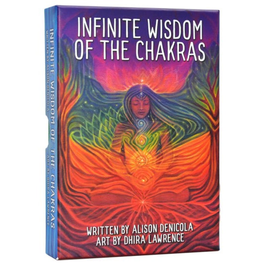 Infinite Wisdom of the Chakras by Alison DeNicola – a chakra card deck unlocking inner energy and balance wisdom.
