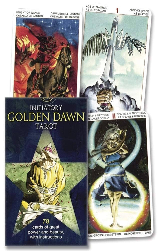 Initiatory Golden Dawn Tarot by Lo Scarabeo – a powerful tarot deck reflecting the rituals and symbolism of the Golden Dawn.
