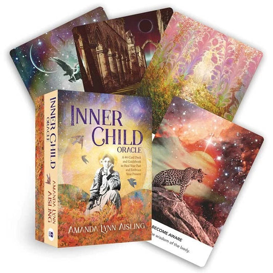 Inner Child Oracle by Amanda Lynn Aisling – a beautifully illustrated oracle deck designed to guide you through healing, self-discovery, and reconnecting with your inner child.
