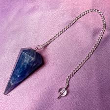 Iolite 6 Faceted Pendulum With Chain