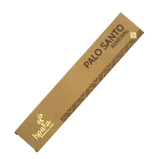 Ispalla Incense Peru Palo Santo Renewal – pure palo santo incense for energy cleansing, renewal, and spiritual balance.
