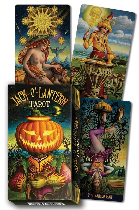 Jack-O'-Lantern Tarot by Giuliano Costa – Halloween-themed tarot deck featuring spooky pumpkin and autumn imagery.
