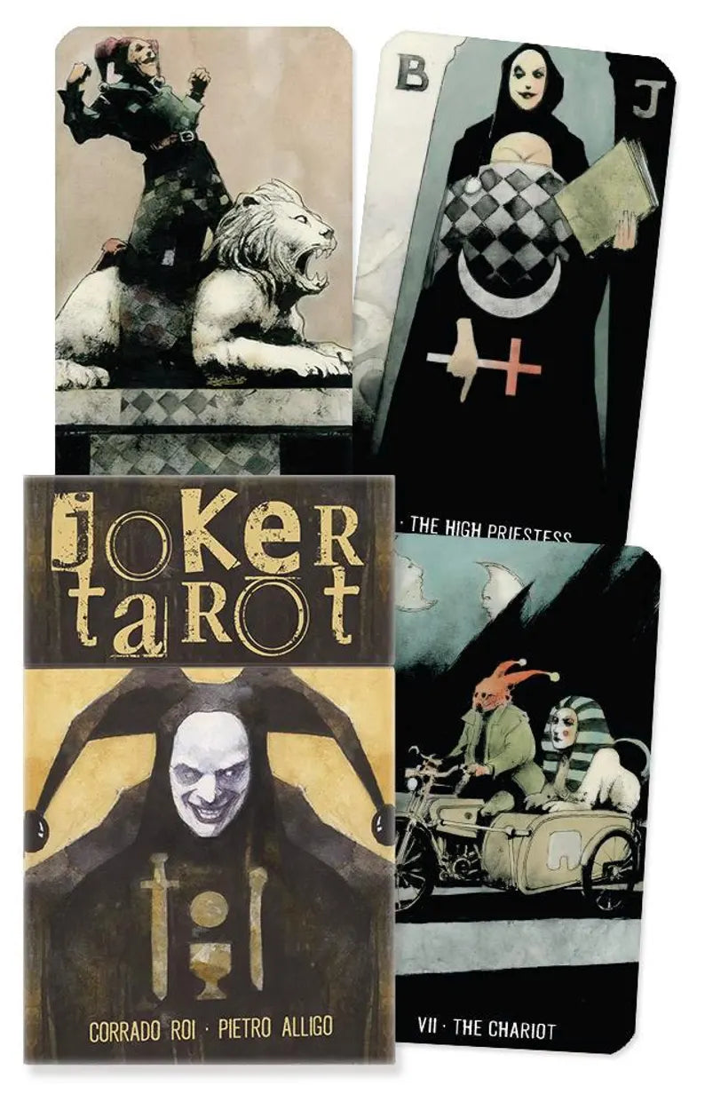 Joker Tarot – unique tarot deck emphasizing the Joker’s archetype with playful and profound imagery.
