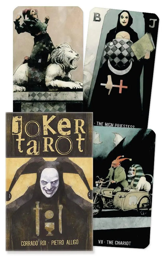Joker Tarot – unique tarot deck emphasizing the Joker’s archetype with playful and profound imagery.
