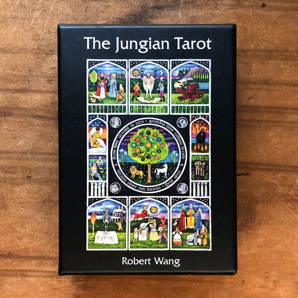 The Jungian Tarot Deck by Robert Wang – 78-card deck featuring Jungian archetypes, mandalas, and family roles, designed for meditation and active imagination.
