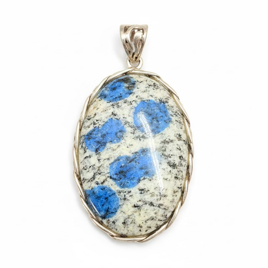 K2 Jasper Sterling Silver Pendant – unique mountain stone for spiritual insight, grounding, and mental clarity.
