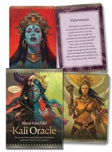 Kali Oracle (Pocket Edition) by Alana Fairchild & Jimmy Manton – A 44-card deck offering guidance and healing from the Wild Divine Mother, Kali.
