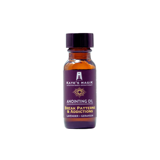 Kate's Magik Break Patterns & Addictions Anointing Oil – ritual blend for release, healing, and spiritual transformation.
