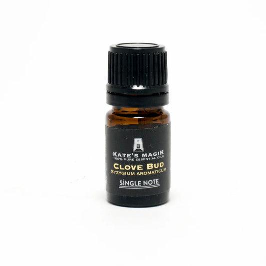 Kate's Magik Clove Bud Single Note Pure Essential Oil – spicy, warming aroma for vitality, protection, and natural wellness.
