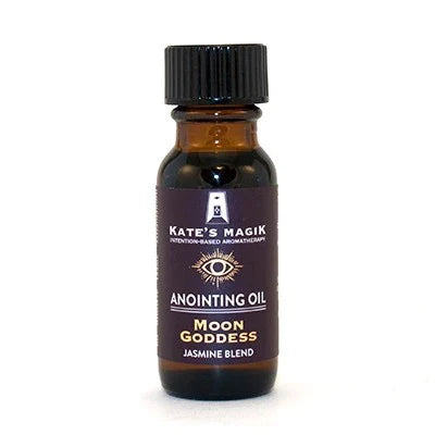 Kate’s Magik Moon Goddess Anointing Oil – lunar‑inspired blend to empower intuition, ritual, and feminine energy.
