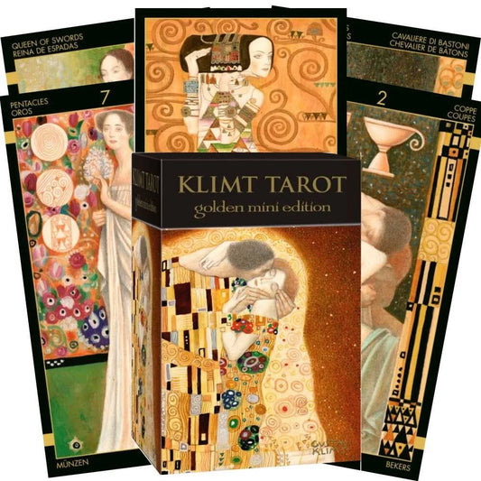 Klimt Tarot by A. Atanassov – golden, sensual tarot inspired by Gustav Klimt’s art nouveau masterpieces.
