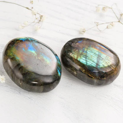 Labradorite Gallet Palm Stone Multi Spectrum Madagascar #A