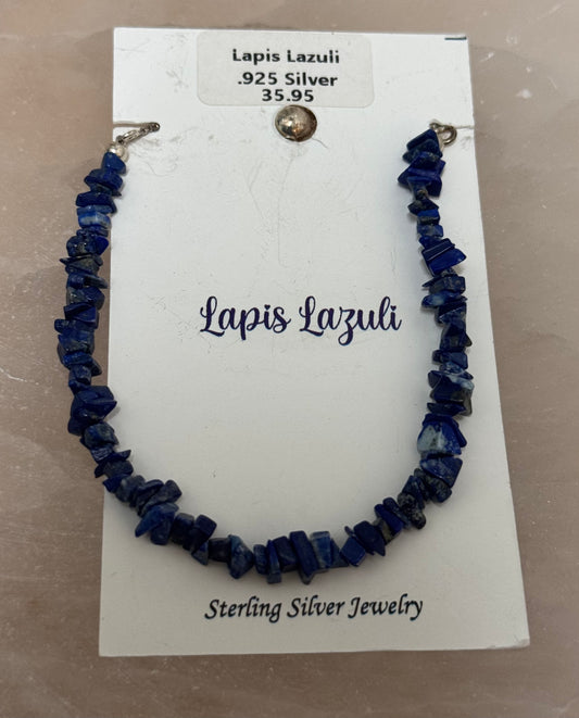 Lapis Lazuli 925 Silver Bracelet – rich blue lapis stones set in sterling silver, perfect for spiritual and stylish wear.
