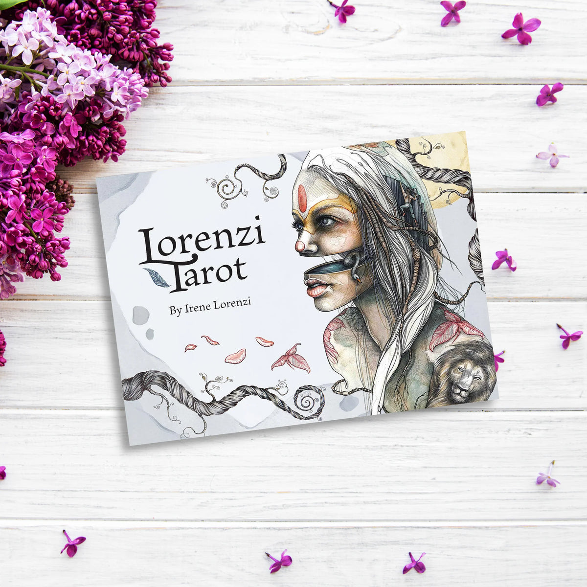 Lorenzi Tarot by Irene Lorenzi – a 78-card deck blending ancestral symbolism with modern themes, accompanied by a full-color guidebook.
