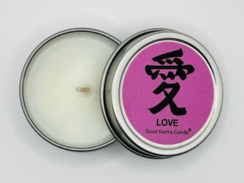 Love Good Karma Candle attracting romance, compassion, and positive energy for heartfelt connections.
