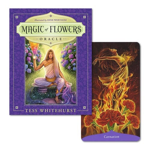 Magic of Flowers Oracle by Tess Whitehurst & Anne Wertheim – 44-card deck featuring vibrant floral illustrations and elemental symbolism, designed to help you access inner wisdom and connect with the beauty of nature.
