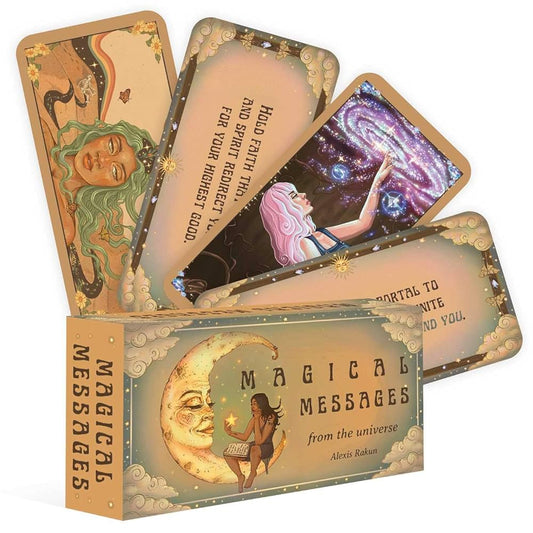 Magical Messages from the Universe by Karen Stuth – uplifting oracle deck delivering universal wisdom and daily guidance.
