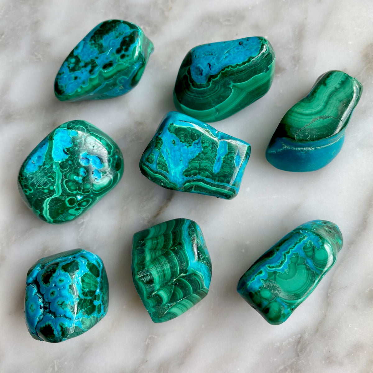 Malachite Chrysocolla Polished Free Form  - Congo