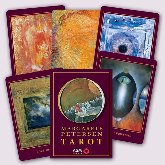 Margarete Petersen Tarot by Margarete Petersen – an abstract, artful 78‑card deck blending poetic symbolism and deep intuitive imagery.
