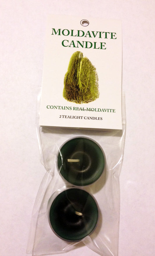 Moldavite TEALIGHT Candles Pack of 2
