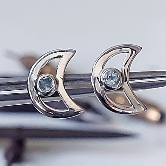 Blue Topaz Starry Nights Sterling Silver Studs Earrings