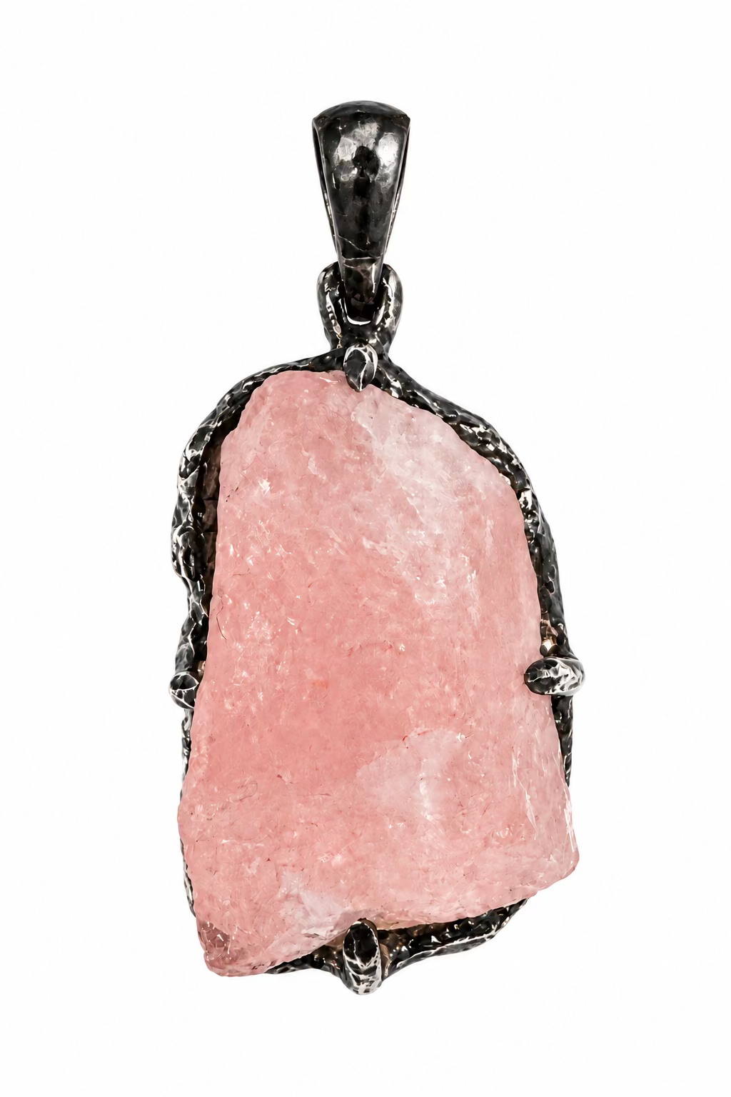 Morganite Sterling Silver Pendant – gentle pink crystal jewelry for love, compassion, and emotional healing.