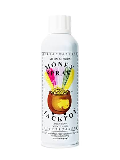 Murray & Lanman Jackpot Money Spray aerosol can, full front view