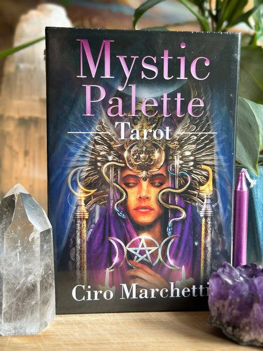 Mystic Palette Tarot: Muted Tone Edition by Ciro Marchetti – vibrant tarot deck with soft colors and detailed artwork for intuitive readings.
