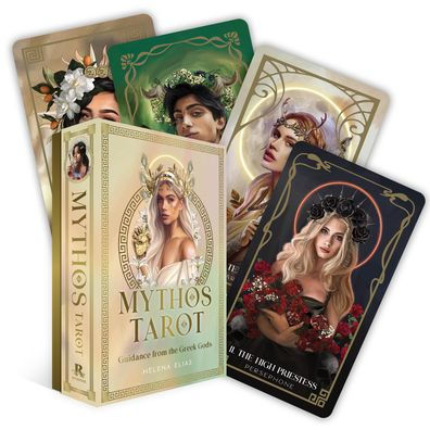 Mythos Tarot: Guidance from the Greek Gods by Helena Elias – a 78-card tarot deck featuring stunning illustrations of Greek deities, paired with a 176-page guidebook, offering insights and wisdom from ancient mythology.
