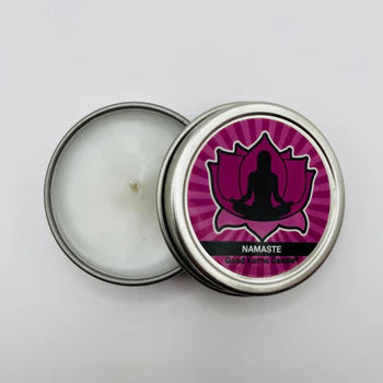 Namaste Good Karma Candle 4oz – intention candle for mindfulness, gratitude, inner peace, and spiritual balance.
