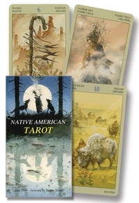 Native American Tarot by Lo Scarabeo featuring indigenous symbolism and spiritual imagery for guidance and wisdom.
