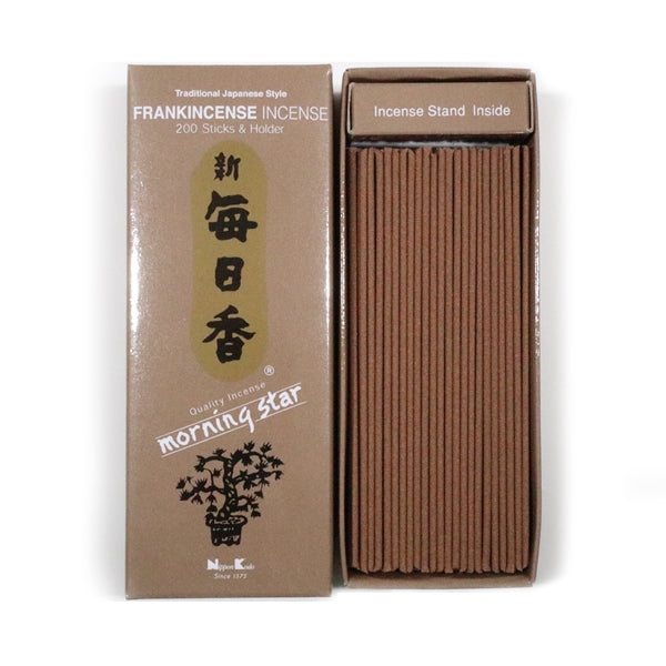 Nippon Kodo Morning Star Frankincense 200-stick box, official manufacturer photograph