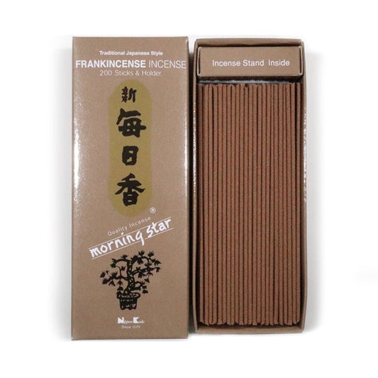 Nippon Kodo Morning Star Frankincense 200-stick box, official manufacturer photograph
