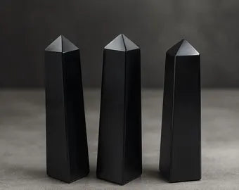 Black Obsidian Obelisk 4-5" - Mexico