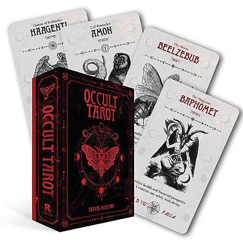 Occult Tarot Pocket Edition by Travis McHenry – a pocket‑sized 78‑card daemon tarot tin drawing on Solomonic and grimoires traditions.

