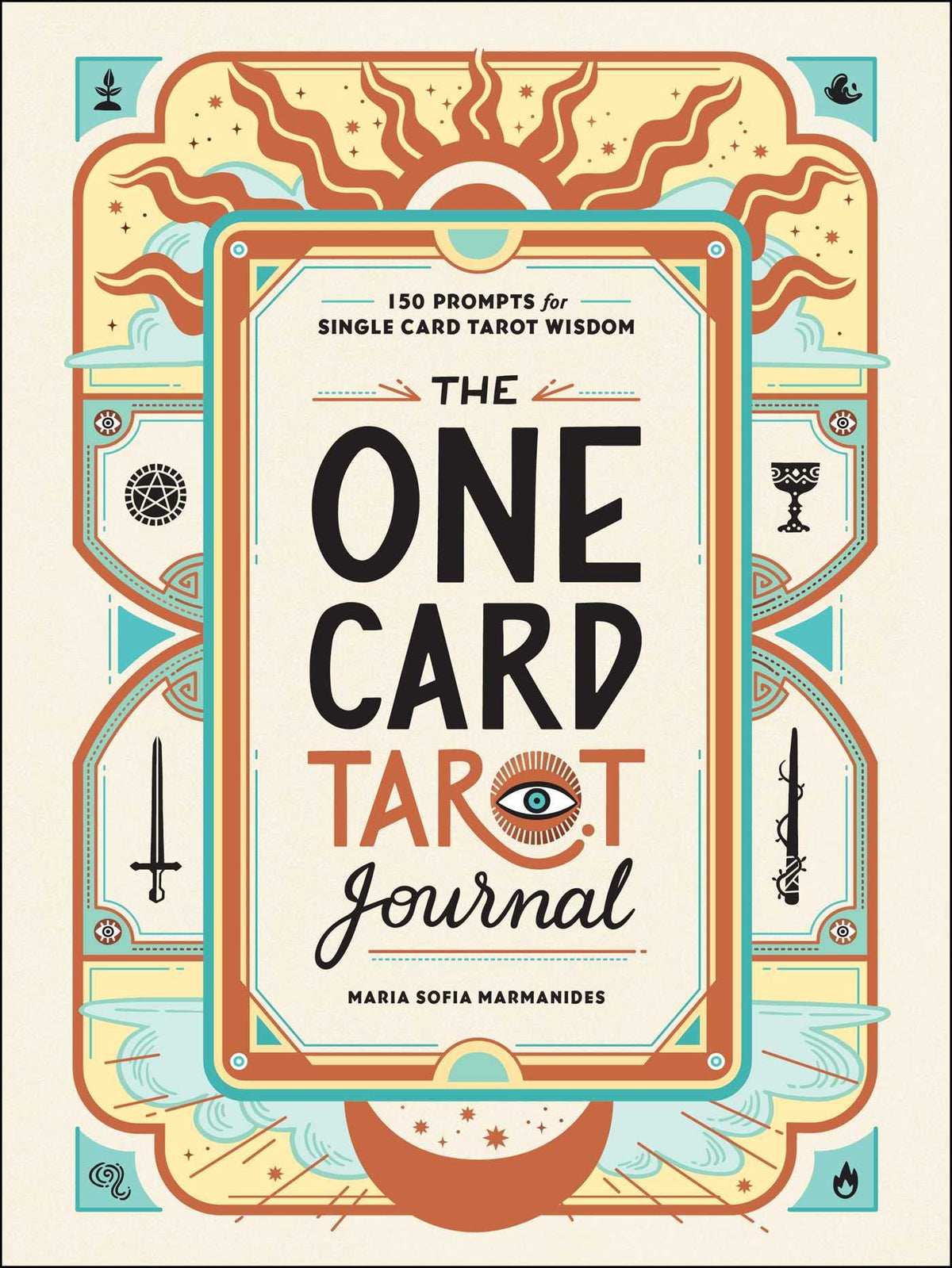 The One Card Tarot Journal by Maria Sofia Marmanides – 272-page hardcover with 150 prompts for single-card tarot readings and personal reflection.
