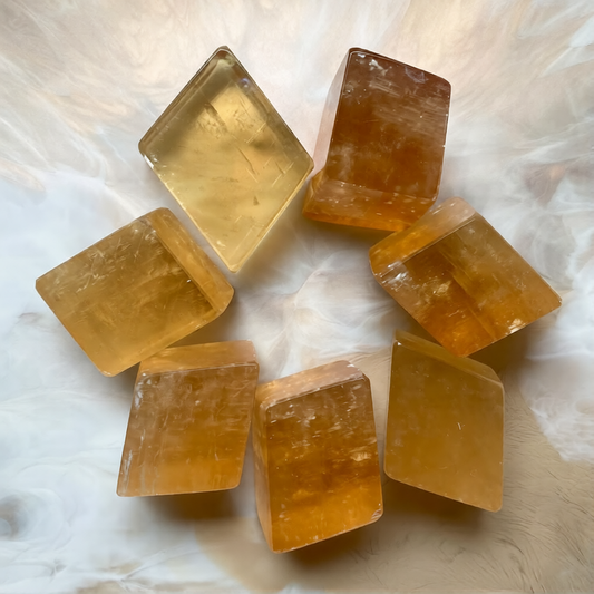 Yellow Optical Calcite Polished -
