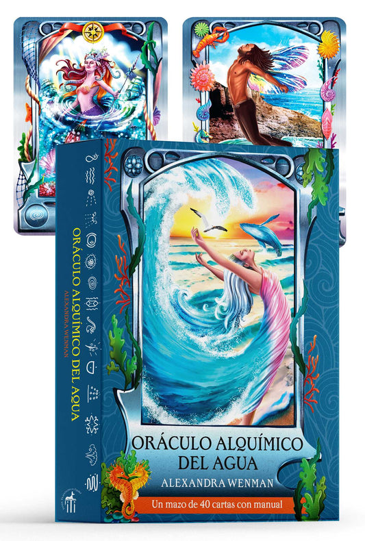 Oráculo alquímico del agua de Alexandra Wenman – una baraja que explora la transformación y sanación a través del agua.

