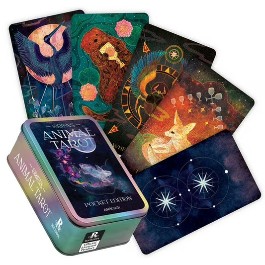 Oriens Animal Tarot Pocket Edition by Skye Alexander & Cheyenne Reinhardt – compact animal-themed tarot deck with Eastern symbolism.
