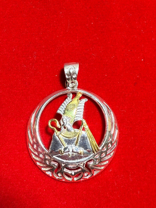 Osiris Success Gold Plated Sterling Silver Pendant – elegant jewelry featuring Osiris symbol with gold plating representing success and spiritual power.
