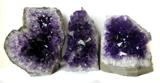 Uruguayan Amethyst Cluster Cut Base from Basalt