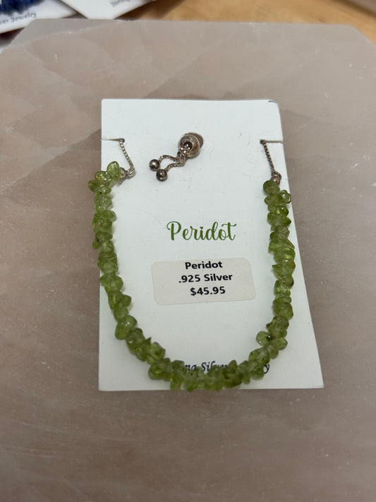 Peridot 925 Silver Bracelet