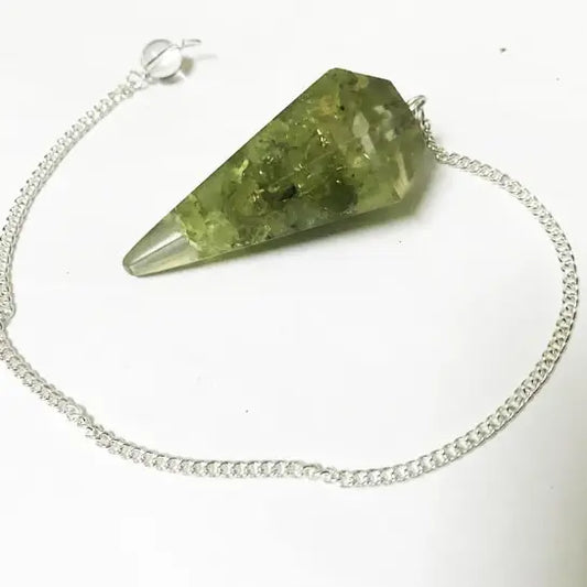 Orgone 6 Faceted Pendulum With Chain