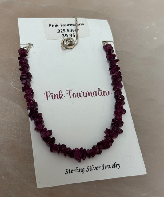 Pink Tourmaline 925 Silver Bracelet – vibrant crystal jewelry featuring genuine pink tourmaline set in sterling silver for daily elegance.
