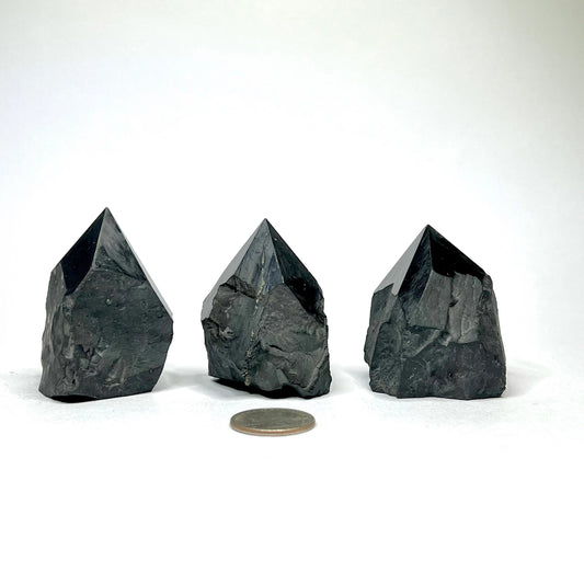 Shungite Top Polished Cutbase Power Point