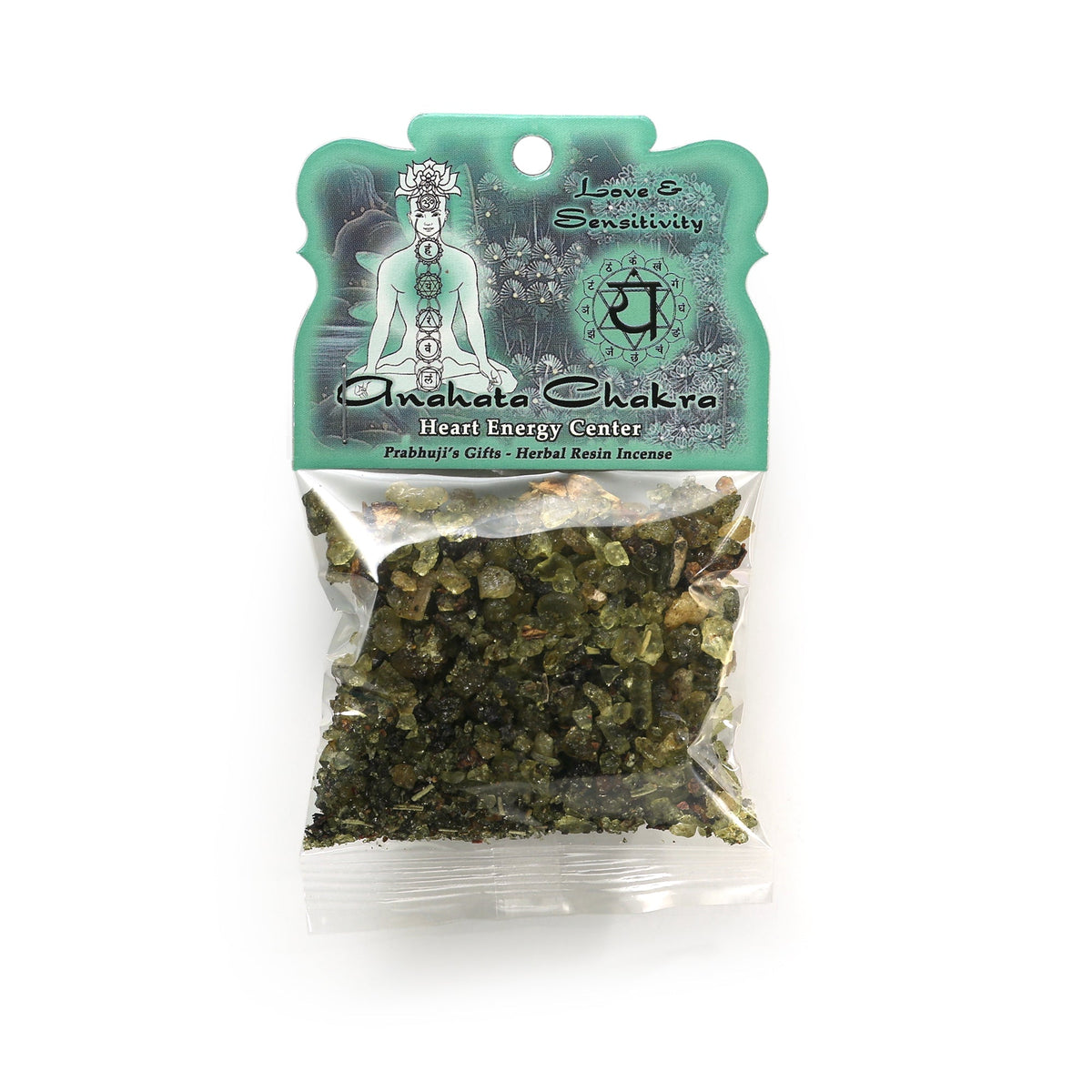 Prabhuji's Gifts Anahata Chakra Resin 34g, 34g (1.2 oz) herbal resin incense bag