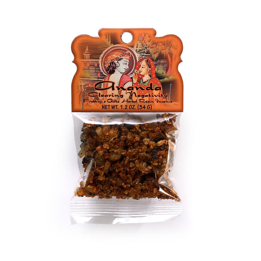 Prabhuji's Gifts Ananda Herbal Resin 34g, 34g (1.2 oz) herbal resin incense bag