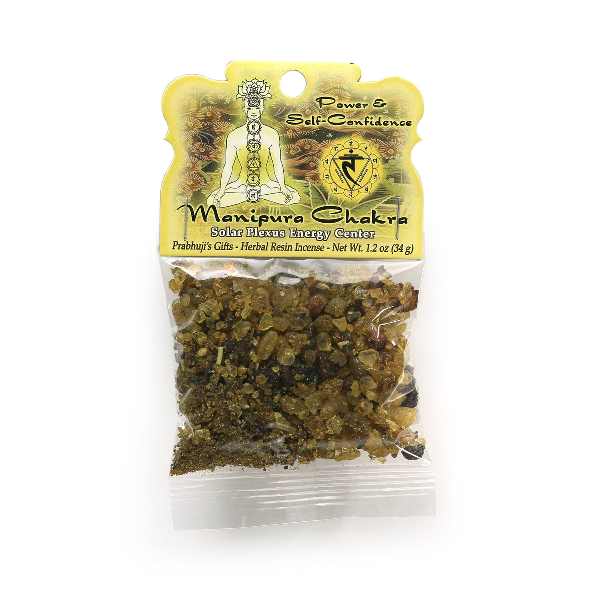 Prabhuji's Gifts Manipura Herbal Resin 34g — official manufacturer packaging