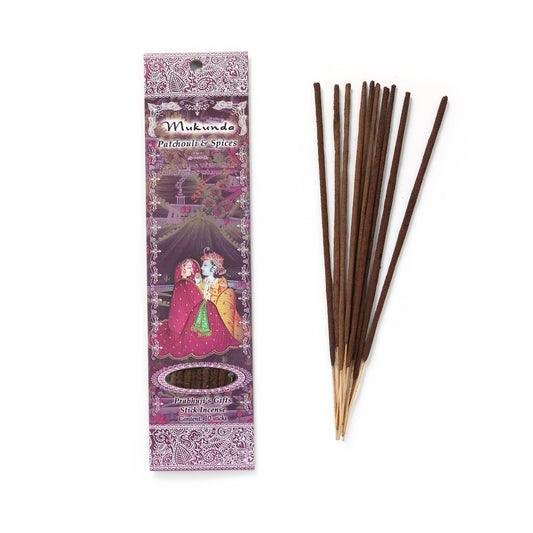 Prabhuji's Gifts Mukunda Stick Incense — official product packaging